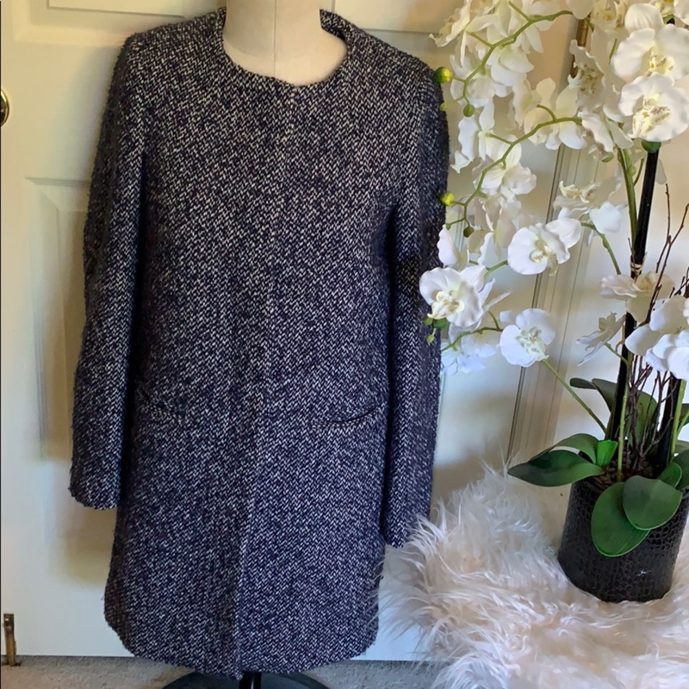 Stile Benetton blue pea coat size 4